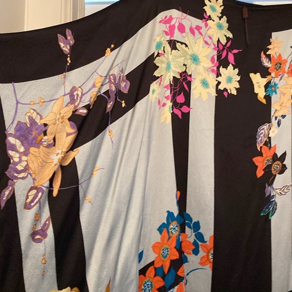 Etro Silk Elastane Stunning Print Fringe Hem Poncho New With Tags Made in Italy - Picture 11 of 16